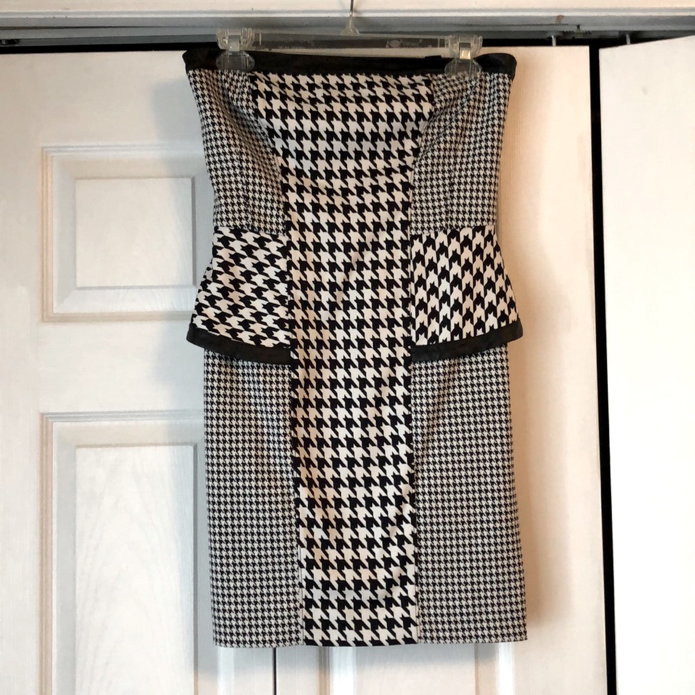 Strapless mini dress
